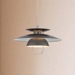 Elegante LED-Essplatz-Pendelleuchte Nadija, grau