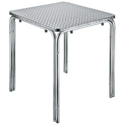 PULSIVA Outdoor-Tisch Limona eckig stapelbar; 80x80x70 cm (LxBxH); silber; quadratisch