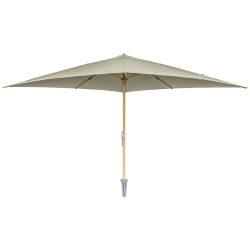 VEGA Gastro Sonnenschirm Fiesto mit Bodenhülse, Gestell holzoptik; 400x400x300 cm (LxBxH); sand; quadratisch