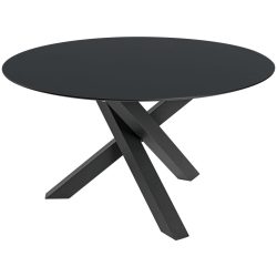 VEGA Outdoor Tisch Gwin rund; 130x72 cm (ØxH); Platte anthrazit, Gestell schwarz; rund