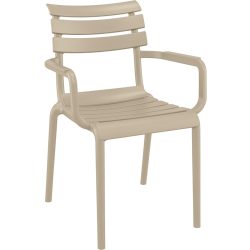 Siesta Stuhl Helen mit Armlehne; 58x59x84 cm (BxTxH); taupe; 4 Stück / Pack