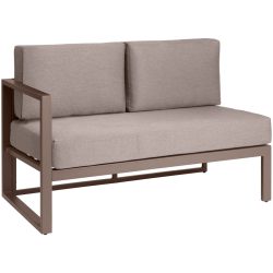 VEGA Outdoor Sofa Seitenelement Sereno links; 127x69.5x64 cm (BxTxH); taupe