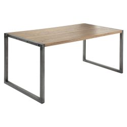 VEGA Esstisch Torres rechteckig; 160x80x75 cm (LxBxH); Platte eiche antik/grau, Gestell grau; rechteckig