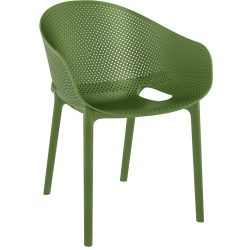 Siesta Stuhl Sky; 54x60x81 cm (BxTxH); oliv; 4 Stück / Pack