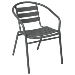 PULSIVA Outdoor-Stapelstuhl Malvena mit Armlehne; 52x59x72 cm (BxTxH); anthrazit; 4 Stück / Pack