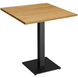 VEGA Esstisch Kentucky; 80x80x75 cm (LxBxH); Platte eiche/natur, Gestell schwarz; quadratisch