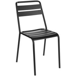 PULSIVA Outdoor Stapelstuhl Sentra; 57x47x83 cm (BxTxH); schwarz; 4 Stück / Pack